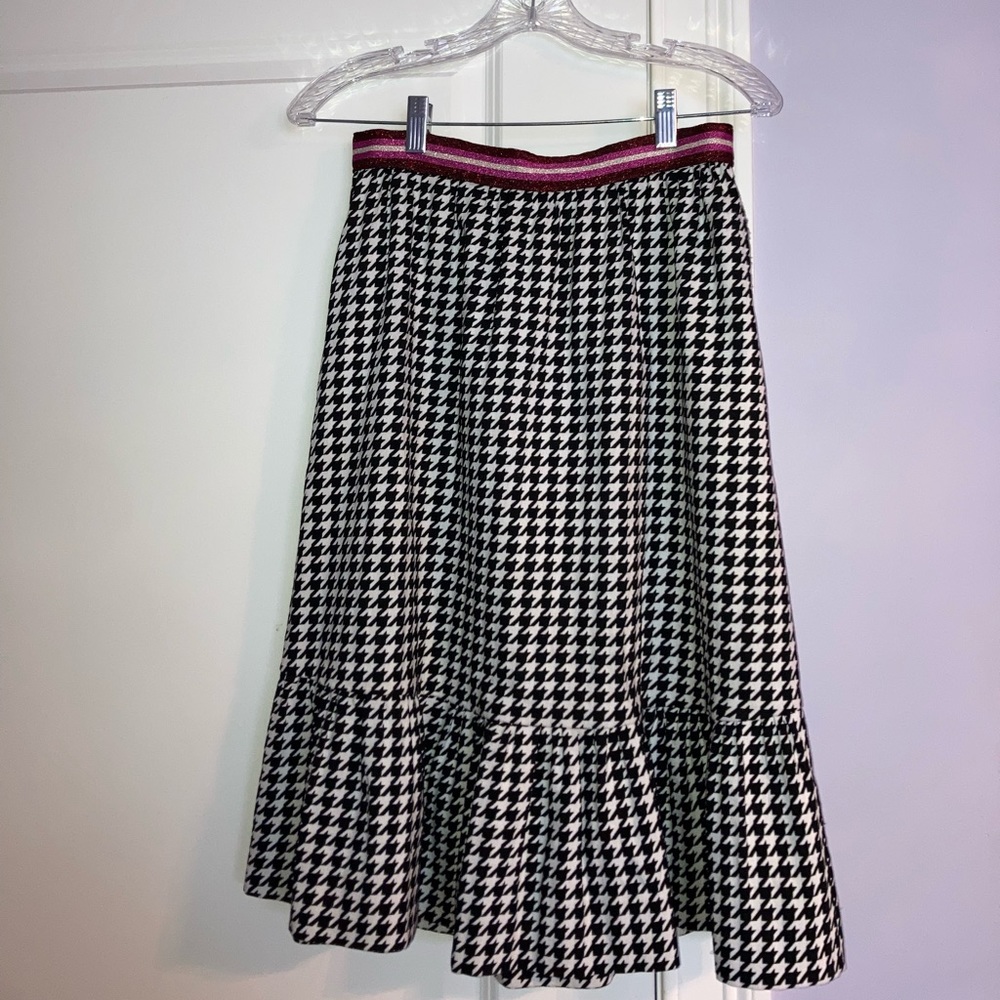 Cute houndstooth A-line skirt